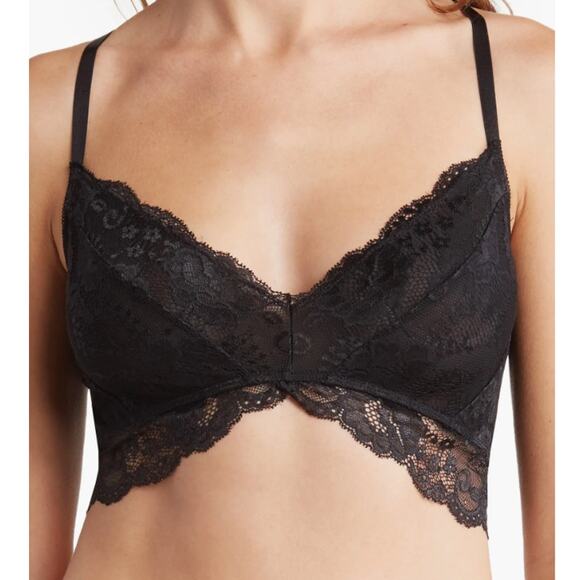 Wishlist Black Lace Bralette - Small - Strappy Back - Picture 1 of 4